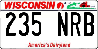 WI license plate 235NRB