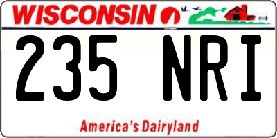 WI license plate 235NRI