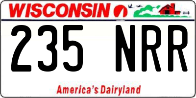 WI license plate 235NRR