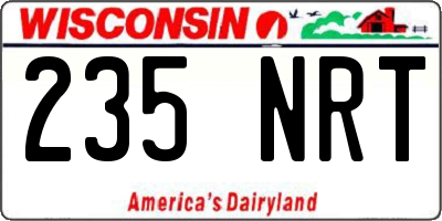 WI license plate 235NRT