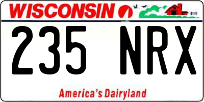 WI license plate 235NRX