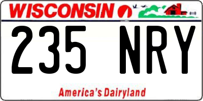 WI license plate 235NRY
