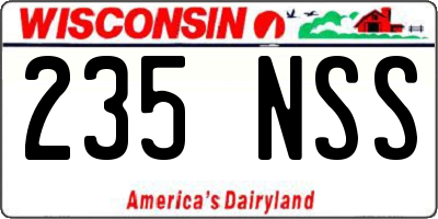 WI license plate 235NSS