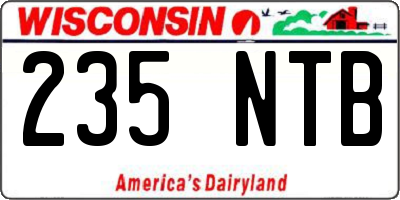 WI license plate 235NTB
