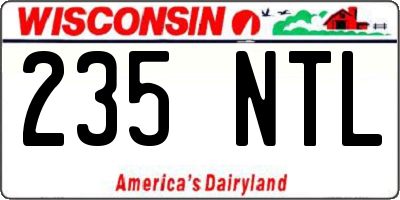 WI license plate 235NTL