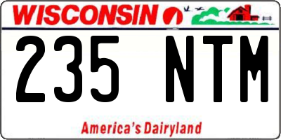 WI license plate 235NTM