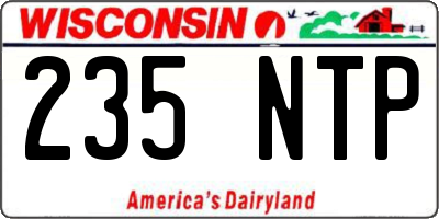 WI license plate 235NTP