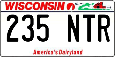 WI license plate 235NTR