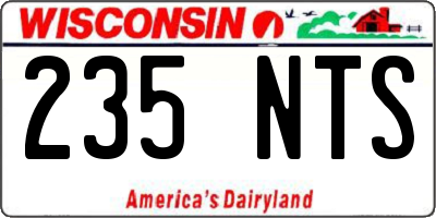 WI license plate 235NTS