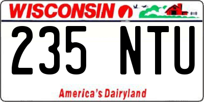 WI license plate 235NTU