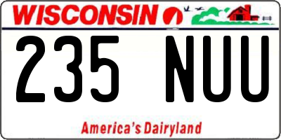 WI license plate 235NUU