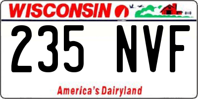 WI license plate 235NVF