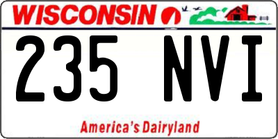 WI license plate 235NVI