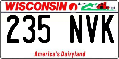 WI license plate 235NVK