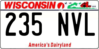 WI license plate 235NVL
