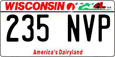WI license plate 235NVP
