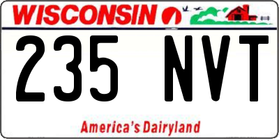 WI license plate 235NVT