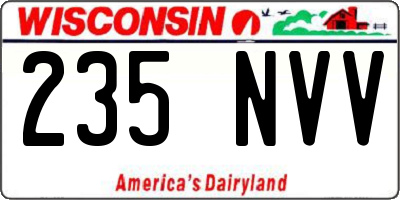 WI license plate 235NVV