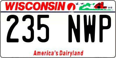 WI license plate 235NWP