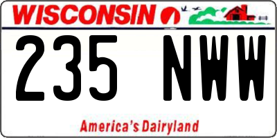 WI license plate 235NWW