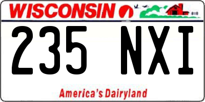 WI license plate 235NXI
