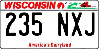 WI license plate 235NXJ