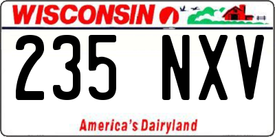 WI license plate 235NXV