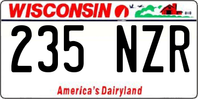 WI license plate 235NZR