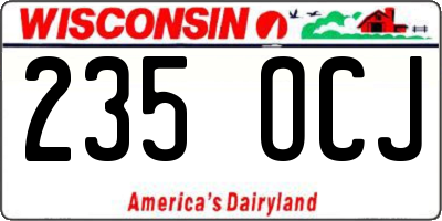 WI license plate 235OCJ