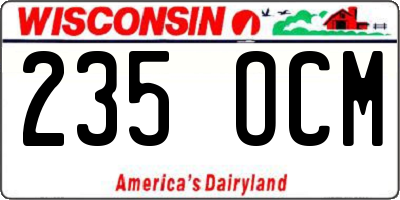 WI license plate 235OCM