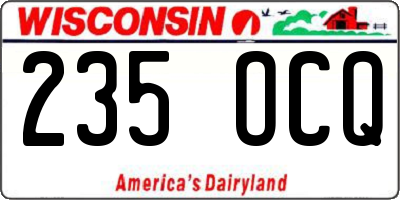 WI license plate 235OCQ