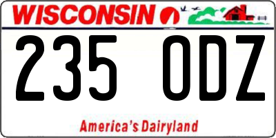WI license plate 235ODZ