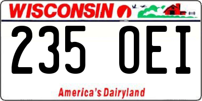 WI license plate 235OEI