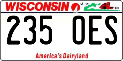 WI license plate 235OES