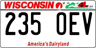 WI license plate 235OEV