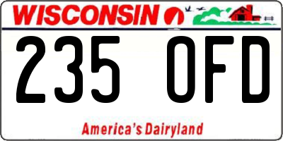 WI license plate 235OFD