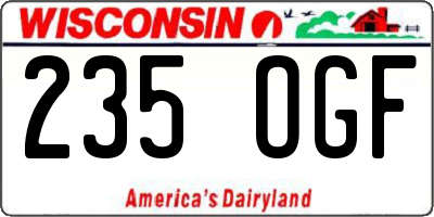 WI license plate 235OGF