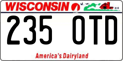 WI license plate 235OTD
