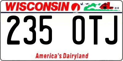 WI license plate 235OTJ