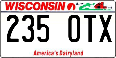 WI license plate 235OTX