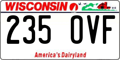 WI license plate 235OVF