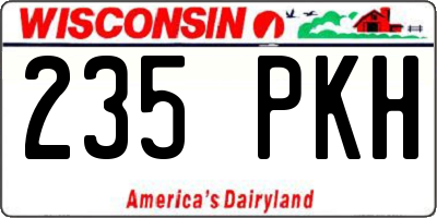 WI license plate 235PKH