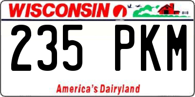 WI license plate 235PKM