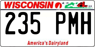 WI license plate 235PMH