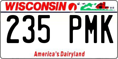 WI license plate 235PMK