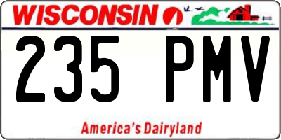 WI license plate 235PMV