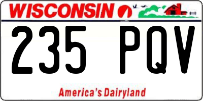 WI license plate 235PQV