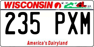 WI license plate 235PXM