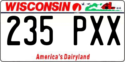 WI license plate 235PXX