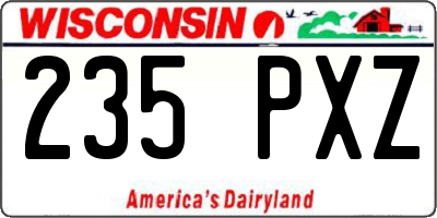 WI license plate 235PXZ